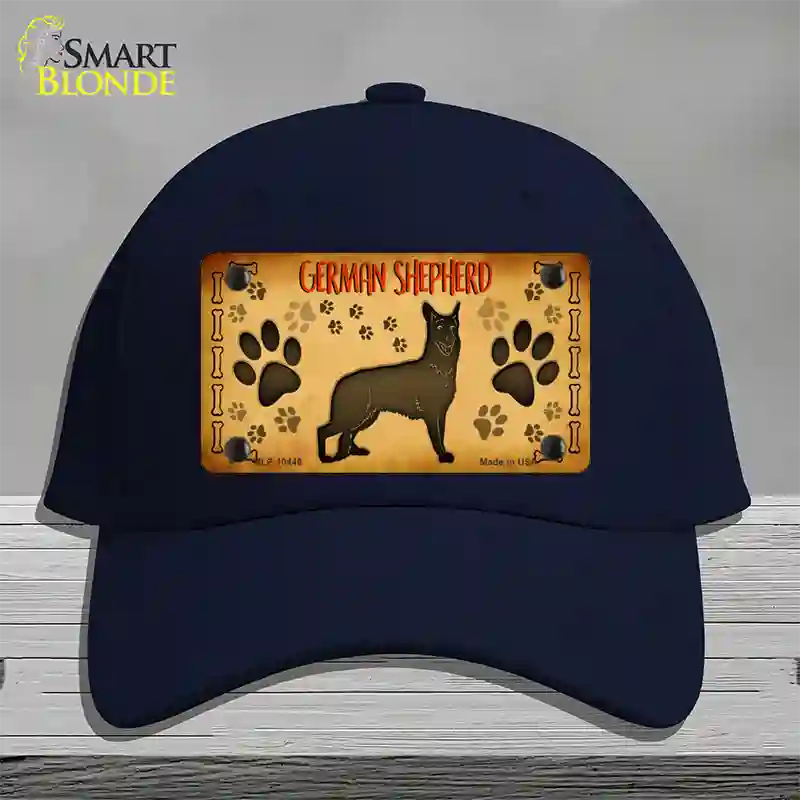 German Shepherd Novelty License Plate Hat Cotton / Navy