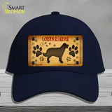 Golden Retriever Novelty License Plate Hat Cotton / Navy