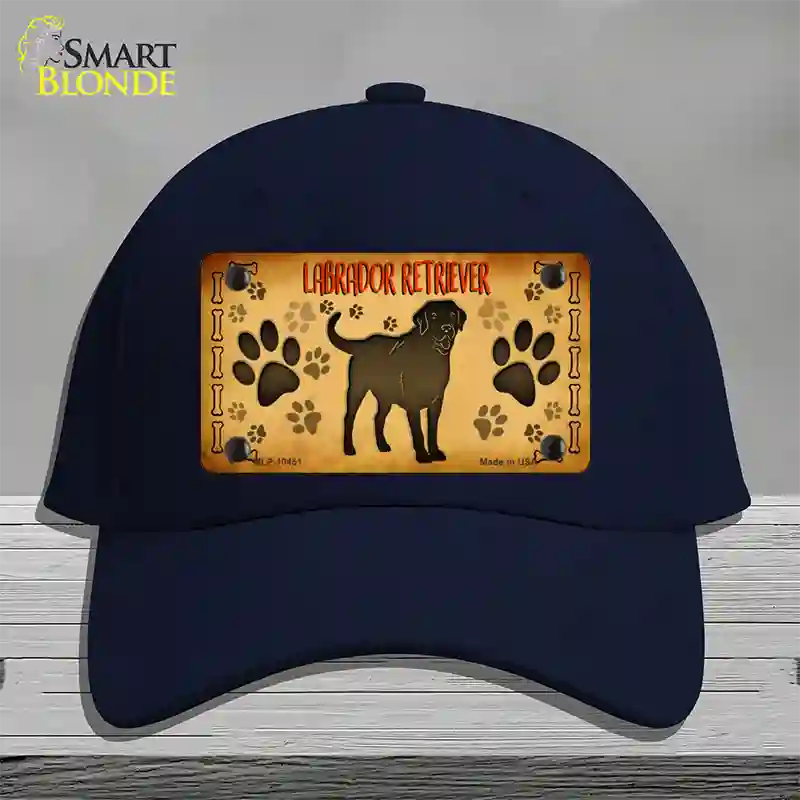 Labrador Retriever Novelty License Plate Hat Cotton / Navy