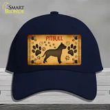 Pitbull Novelty License Plate Hat Cotton / Navy