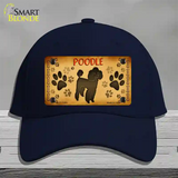 Poodle Novelty License Plate Hat Cotton / Navy