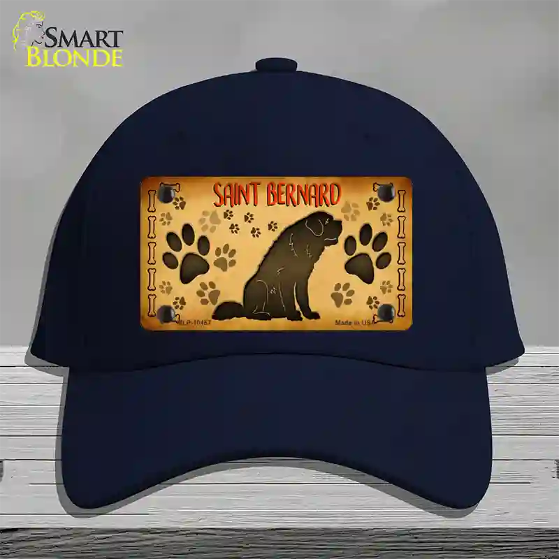 Saint Bernard Novelty License Plate Hat Cotton / Navy