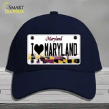 I Love Maryland Novelty License Plate Hat Cotton / Navy