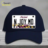 N Joy MD Maryland Novelty License Plate Hat Cotton / Navy