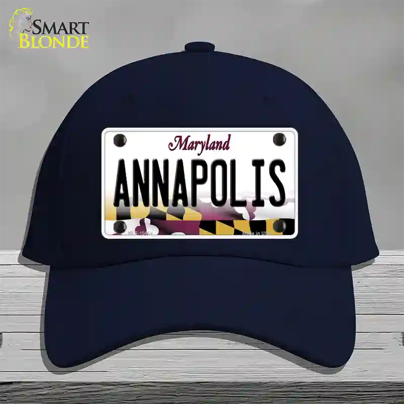 Annapolis Maryland Novelty License Plate Hat Cotton / Navy