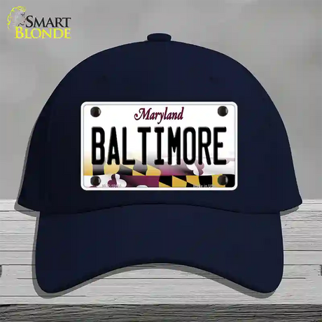 Baltimore Maryland Novelty License Plate Hat Cotton / Navy