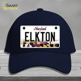 Elkton Maryland Novelty License Plate Hat Cotton / Navy