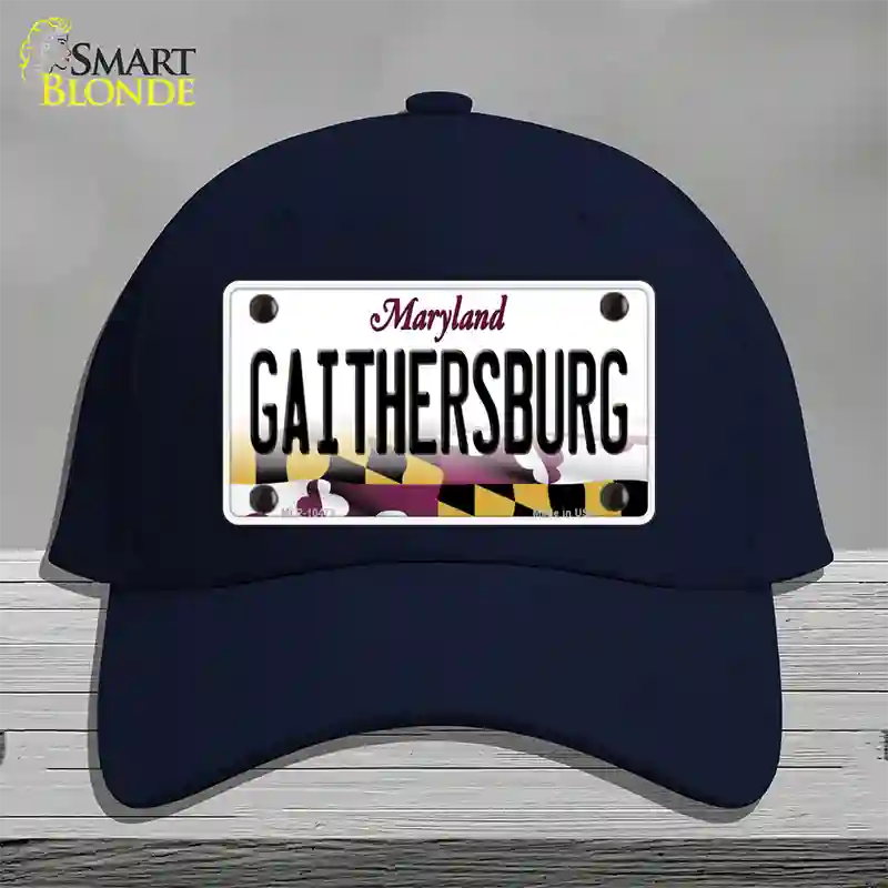 Gaithersburg Maryland Novelty License Plate Hat Cotton / Navy