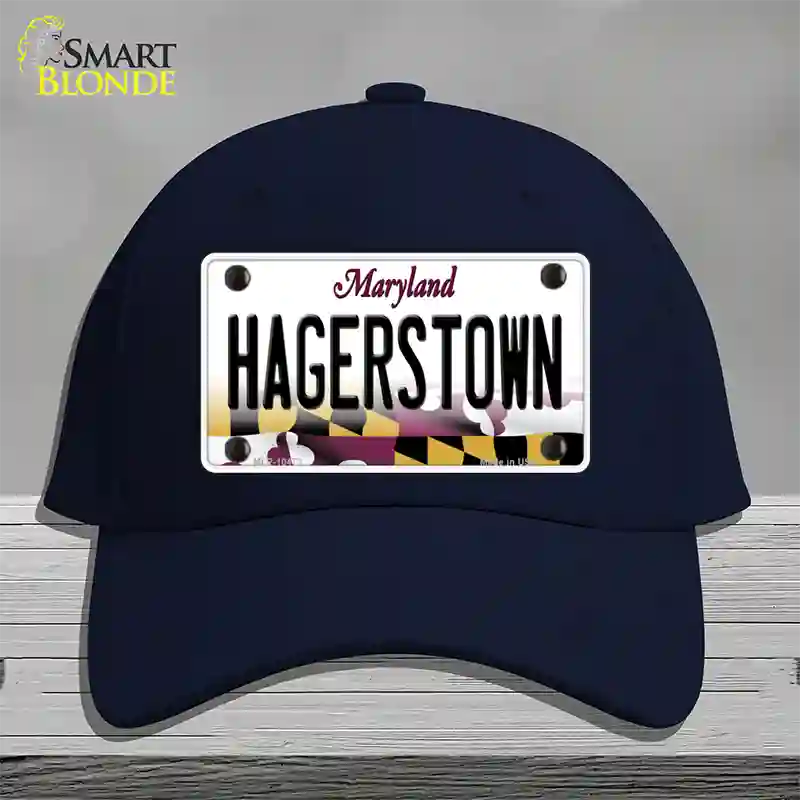 Hagerstown Maryland Novelty License Plate Hat Cotton / Navy