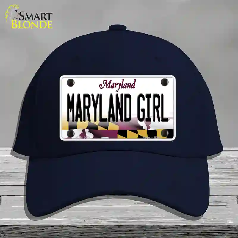 Maryland Girl Maryland Novelty License Plate Hat Cotton / Navy