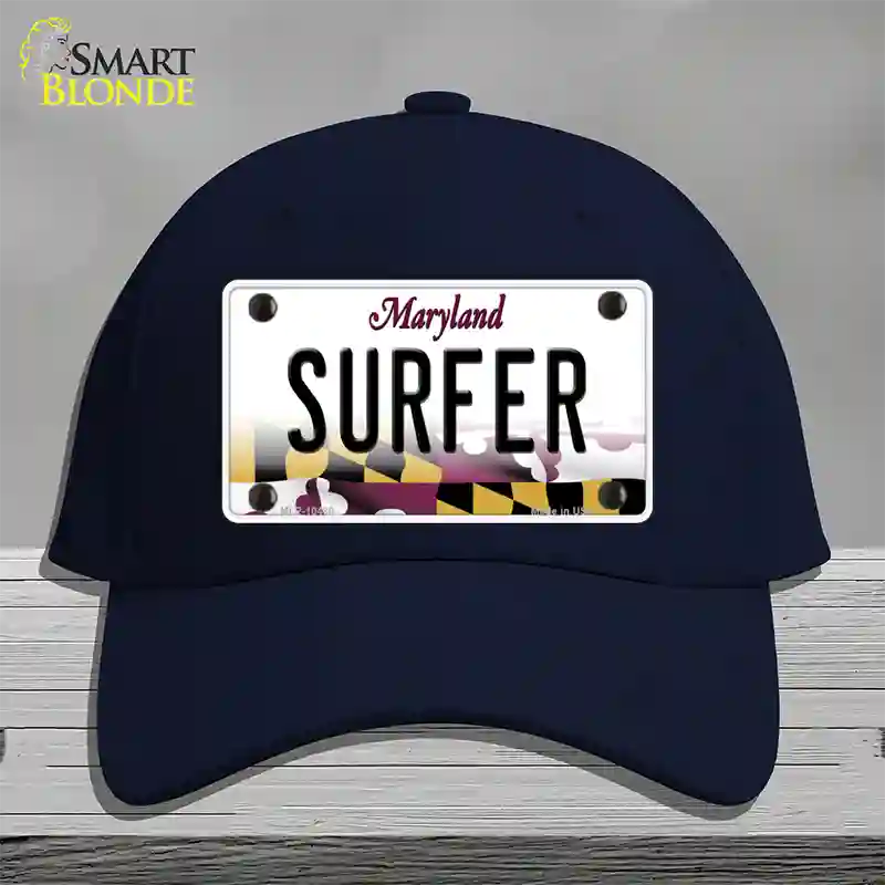 Surfer Maryland Novelty License Plate Hat Cotton / Navy