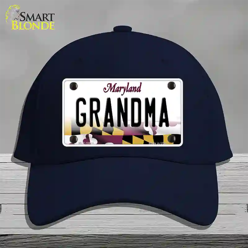 Grandma Maryland Novelty License Plate Hat Cotton / Navy