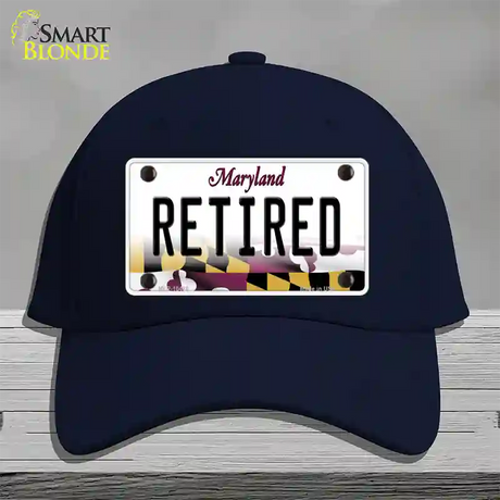 Retired Maryland Novelty License Plate Hat Cotton / Navy