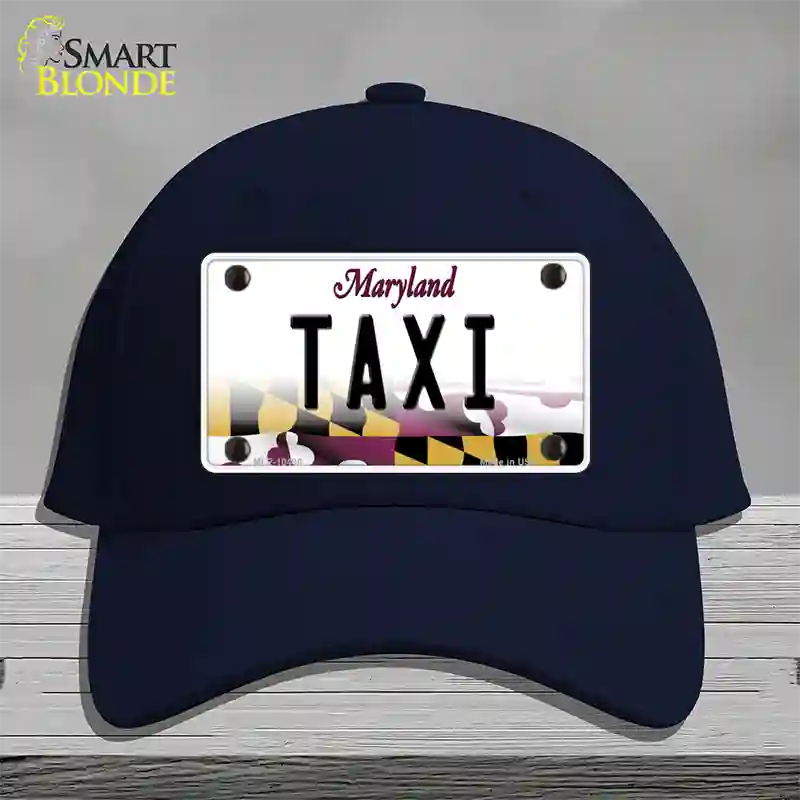 Taxi Maryland Novelty License Plate Hat Cotton / Navy