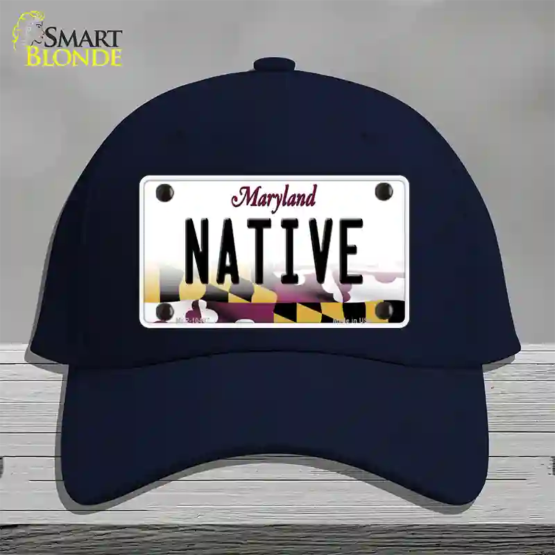 Native Maryland Novelty License Plate Hat Cotton / Navy