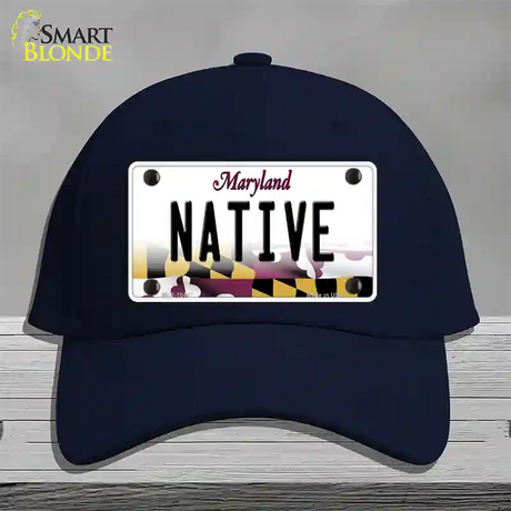 Native Maryland Novelty License Plate Hat Cotton / Navy