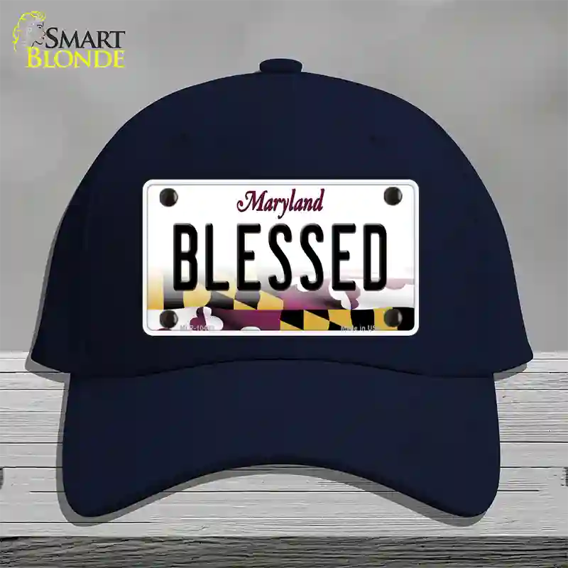 Blessed Maryland Novelty License Plate Hat Cotton / Navy