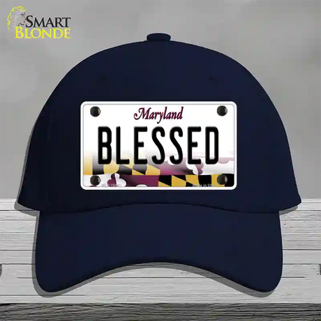 Blessed Maryland Novelty License Plate Hat Cotton / Navy