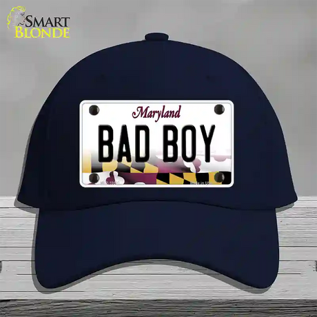 Bad Boy Maryland Novelty License Plate Hat Cotton / Navy