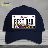 Best Dad Maryland Novelty License Plate Hat Cotton / Navy