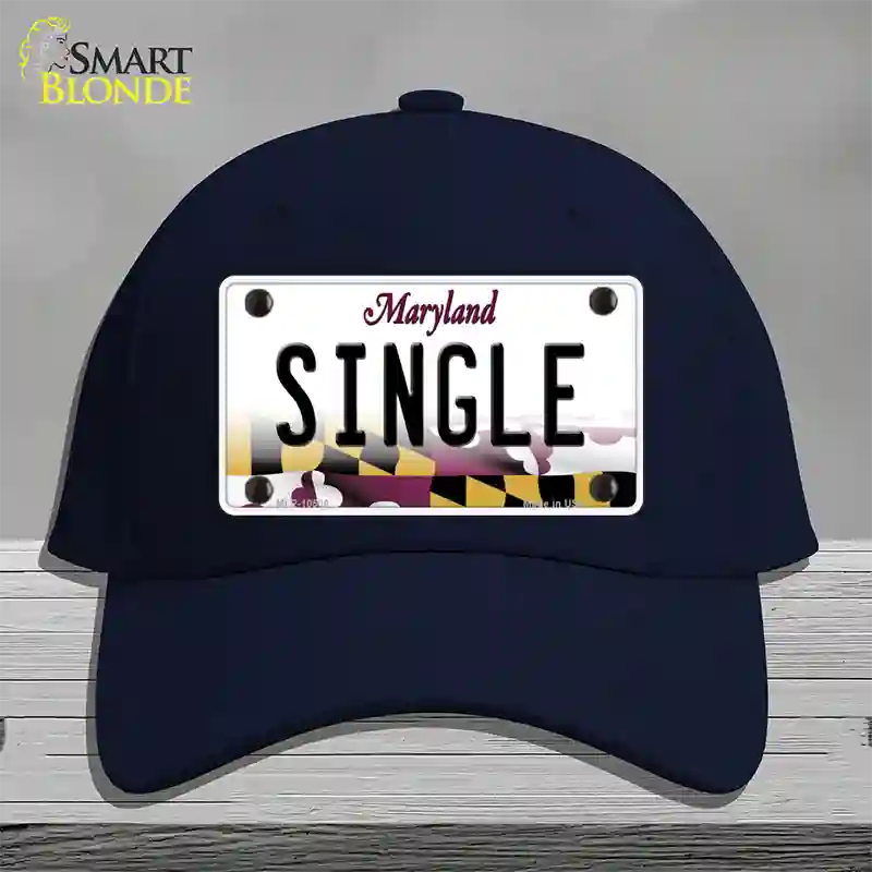 Single Maryland Novelty License Plate Hat Cotton / Navy