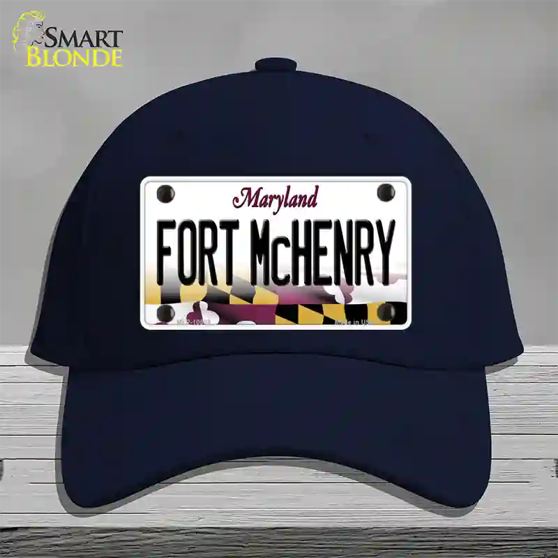 Fort McHenry Maryland Novelty License Plate Hat Cotton / Navy