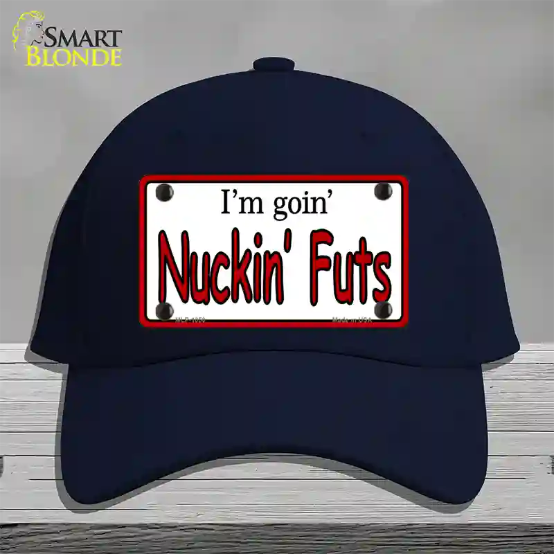 Im Goin Nuckin Futs Novelty License Plate Hat Cotton / Navy