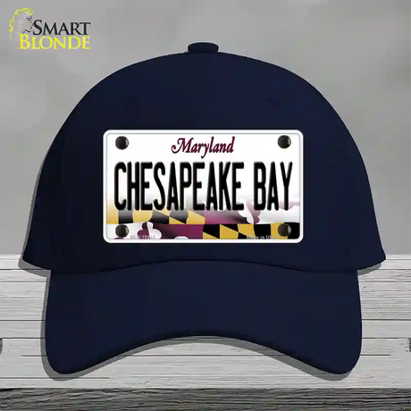 Chesapeake Bay Maryland Novelty License Plate Hat Cotton / Navy