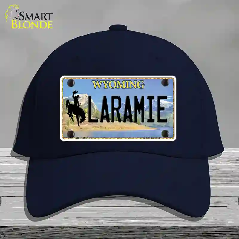 Laramie Wyoming Novelty License Plate Hat Cotton / Navy