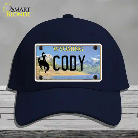 Cody Wyoming Novelty License Plate Hat Cotton / Navy