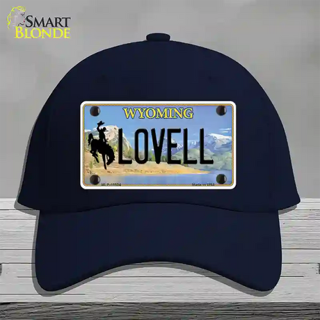 Lovell Wyoming Novelty License Plate Hat Cotton / Navy