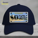 New Castle Wyoming Novelty License Plate Hat Cotton / Navy