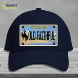 Old Faithful Wyoming Novelty License Plate Hat Cotton / Navy