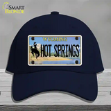 Hot Springs Wyoming Novelty License Plate Hat Cotton / Navy