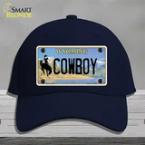 Cowboy Wyoming Novelty License Plate Hat Cotton / Navy