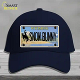 Snow Bunny Wyoming Novelty License Plate Hat Cotton / Navy