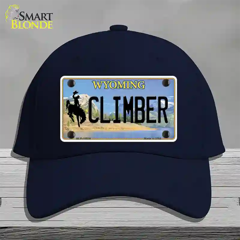 Climber Wyoming Novelty License Plate Hat Cotton / Navy