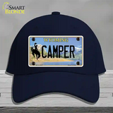 Camper Wyoming Novelty License Plate Hat Cotton / Navy