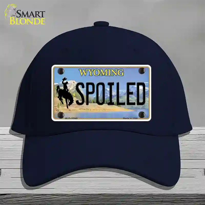 Spoiled Wyoming Novelty License Plate Hat Cotton / Navy