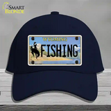 Fishing Wyoming Novelty License Plate Hat Cotton / Navy