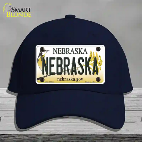 Nebraska Gov Novelty License Plate Hat Cotton / Navy