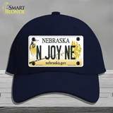 N Joy NE Nebraska Novelty License Plate Hat Cotton / Navy