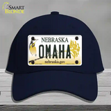 Omaha Nebraska Novelty License Plate Hat Cotton / Navy