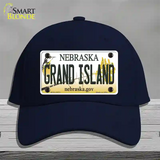 Grand Island Nebraska Novelty License Plate Hat Cotton / Navy