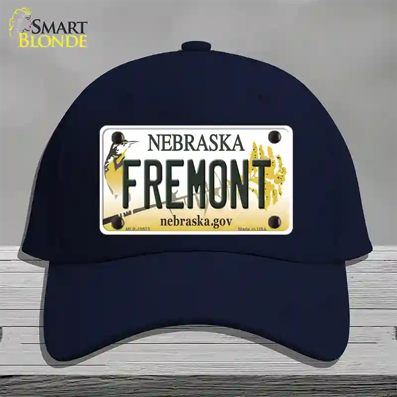 Fremont Nebraska Novelty License Plate Hat Cotton / Navy