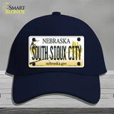 South Sioux City Nebraska Novelty License Plate Hat Cotton / Navy