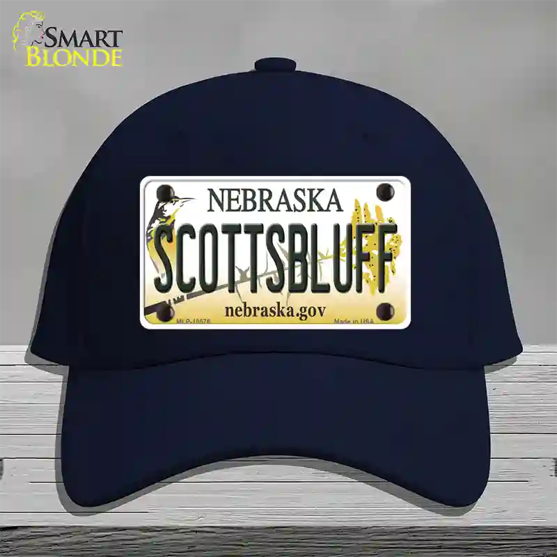 Scottsbluff Nebraska Novelty License Plate Hat Cotton / Navy