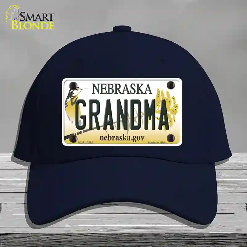 Grandma Nebraska Novelty License Plate Hat Cotton / Navy