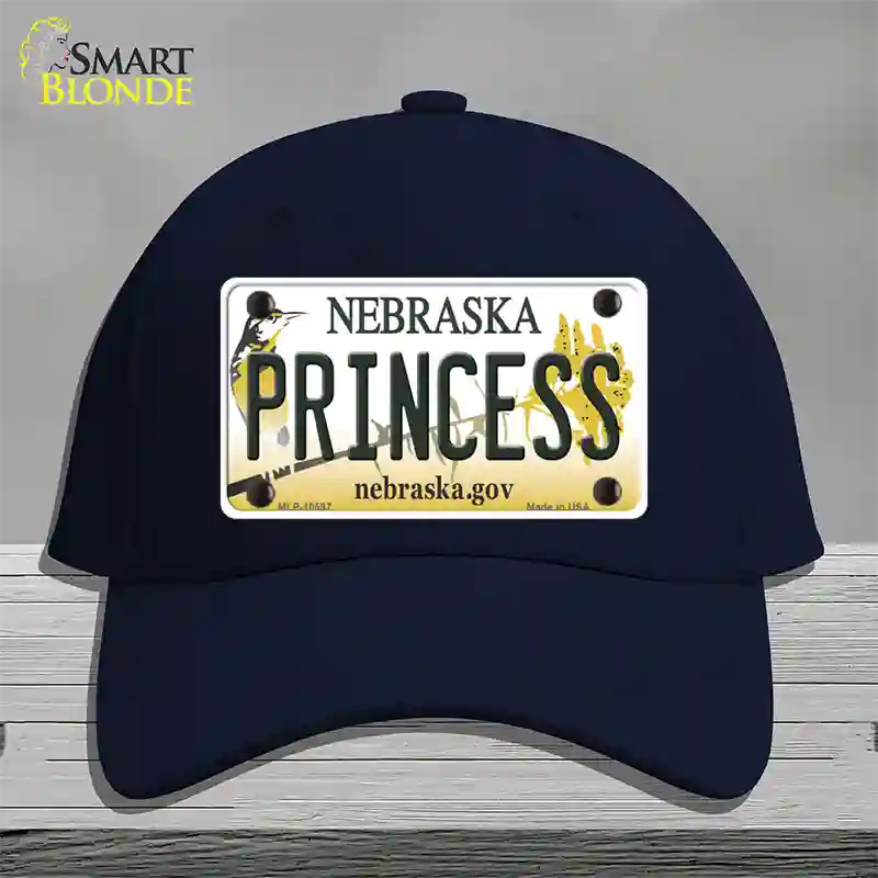 Princess Nebraska Novelty License Plate Hat Cotton / Navy