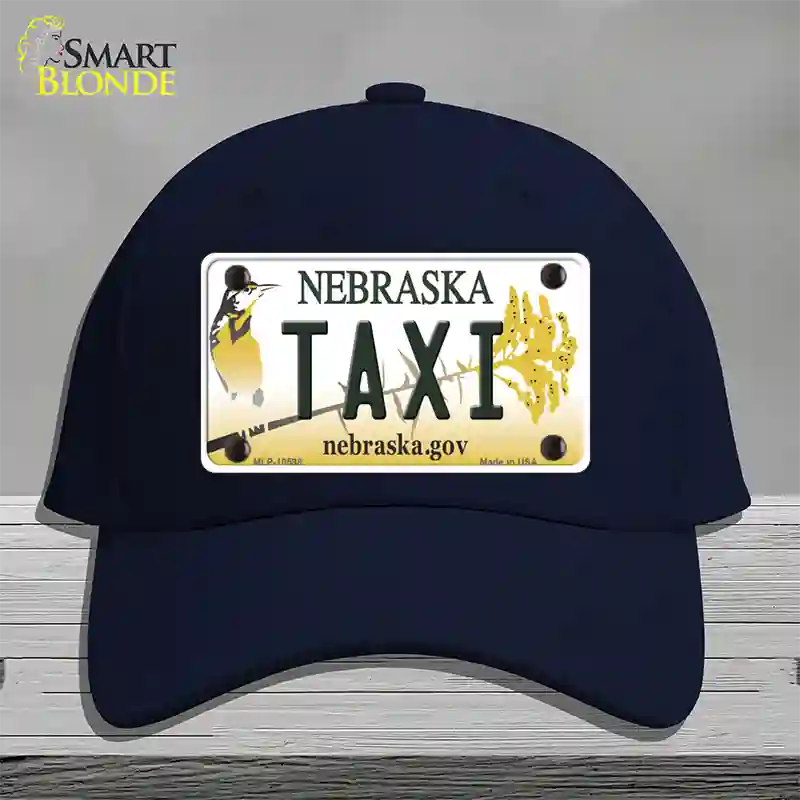 Taxi Nebraska Novelty License Plate Hat Cotton / Navy